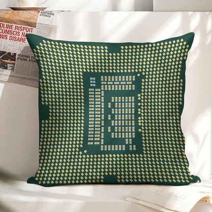 Intel Core CPU Processor Bottom Linen Throw Pillow Cover