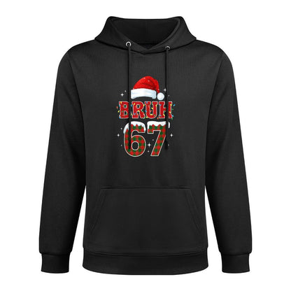 Funny Bruh 67 Meme Chrismtas Xmas Pajama Men Women Kids Pilling-Resistant Hoodie