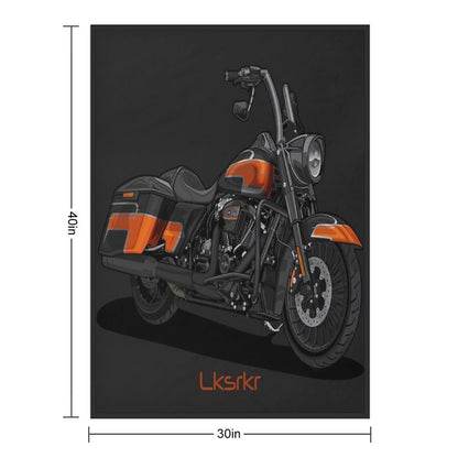 Harley Davidson Artwork Throw Blanket