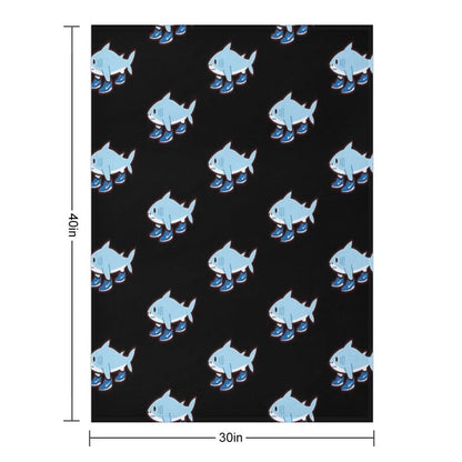 Cute Tralalero Tralala (Italian Brainrot) Throw Blanket