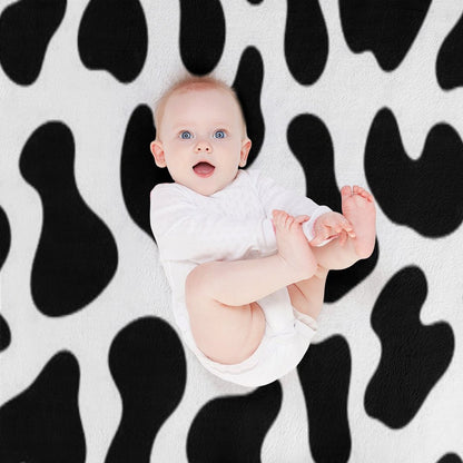 Black Leopard Print Throw Blanket