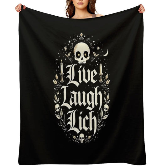 Live, Laugh, Lich Throw Blanket