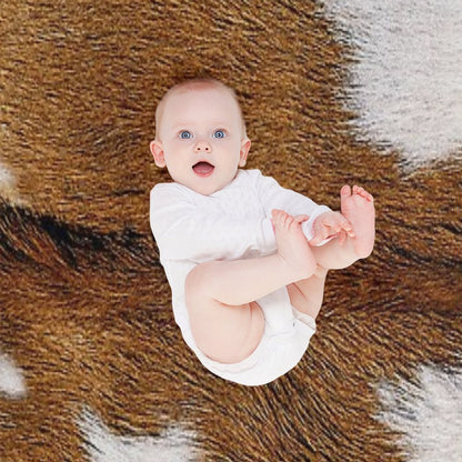 Cow Hide Brown & White Throw Blanket