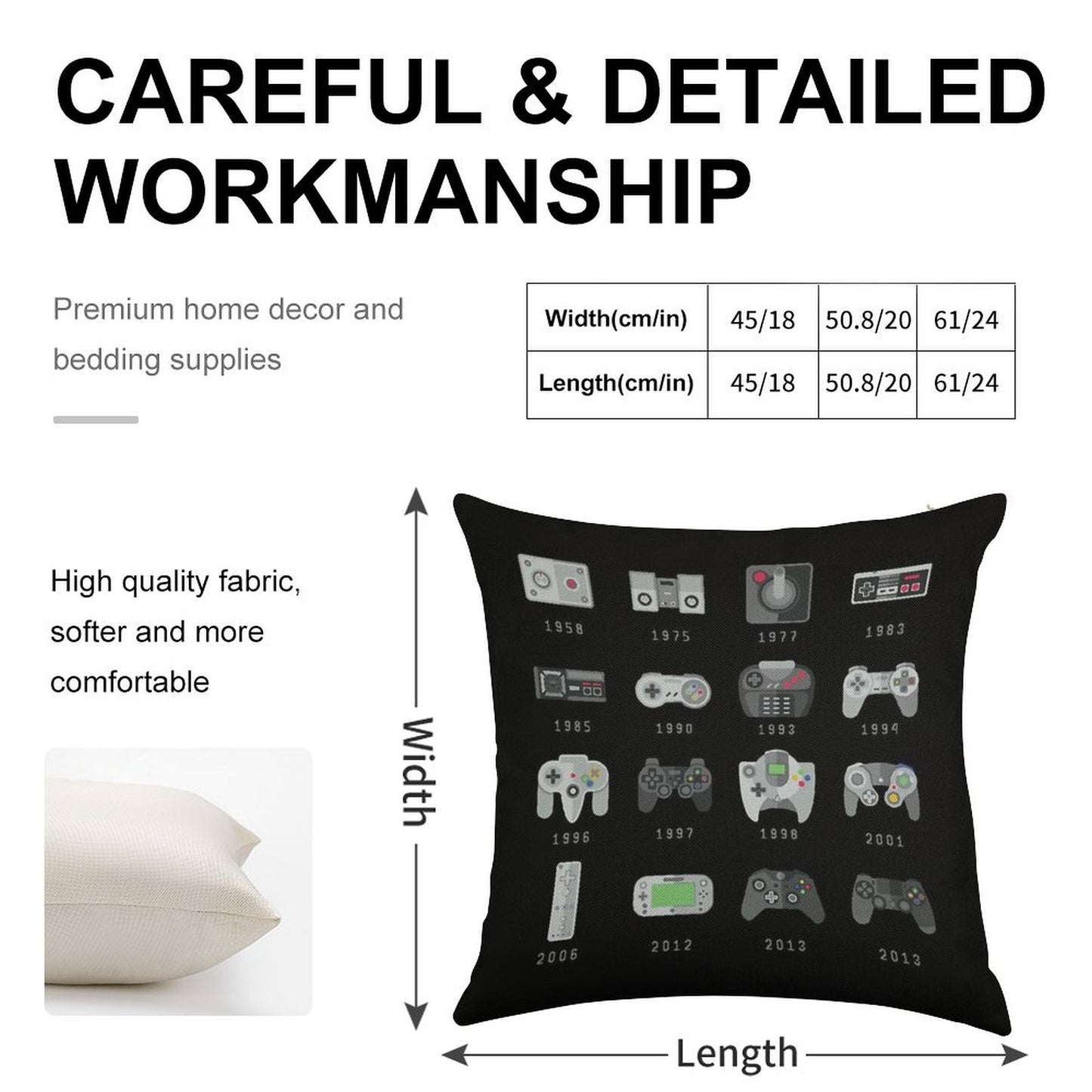 Geek Gaming Controllers Linen Throw Pillow Cover