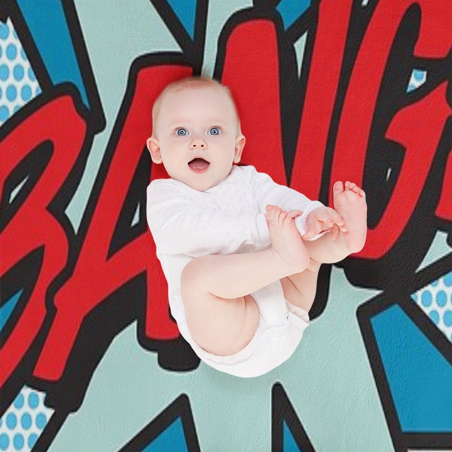 BANG Comic Book Pop Art Modern Fun Graphic Throw Blanket