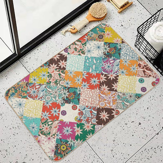 Sarilmak Patchwork  Repositionable Bath Mat