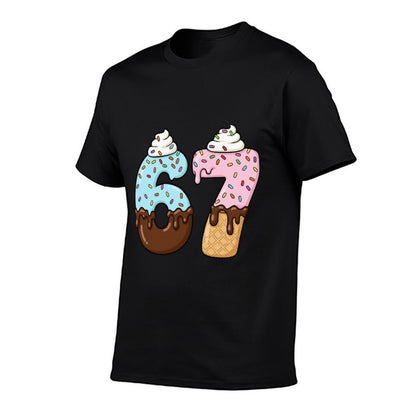 67 Drip Meme Six Sevenn Slang, Funny Ice Cream  Breathable T-Shirt