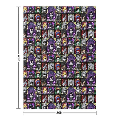 Murder Drones Fanart Chibis Throw Blanket
