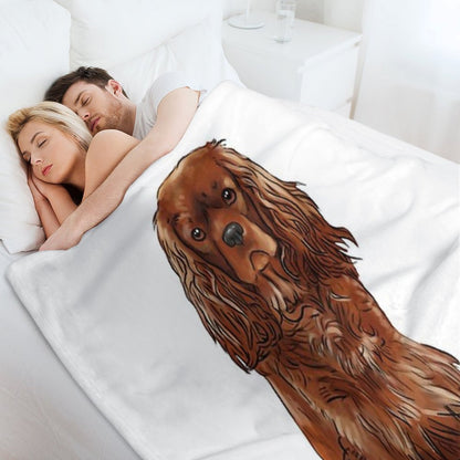 Cavalier King Charles Spaniel - Ruby Throw Blanket