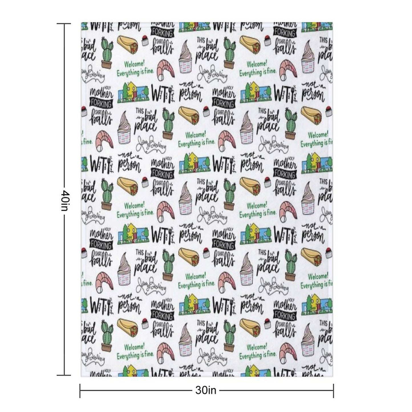 The Good Place TV Show Art Throw Blanket