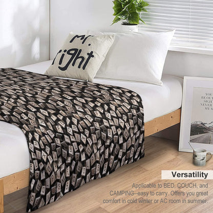 Scrabble Tile Madness Pattern Throw Blanket