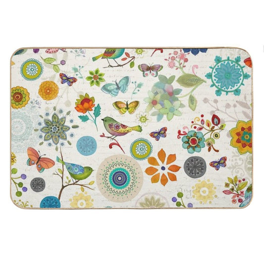 Bo Ho Birds Bath Mat