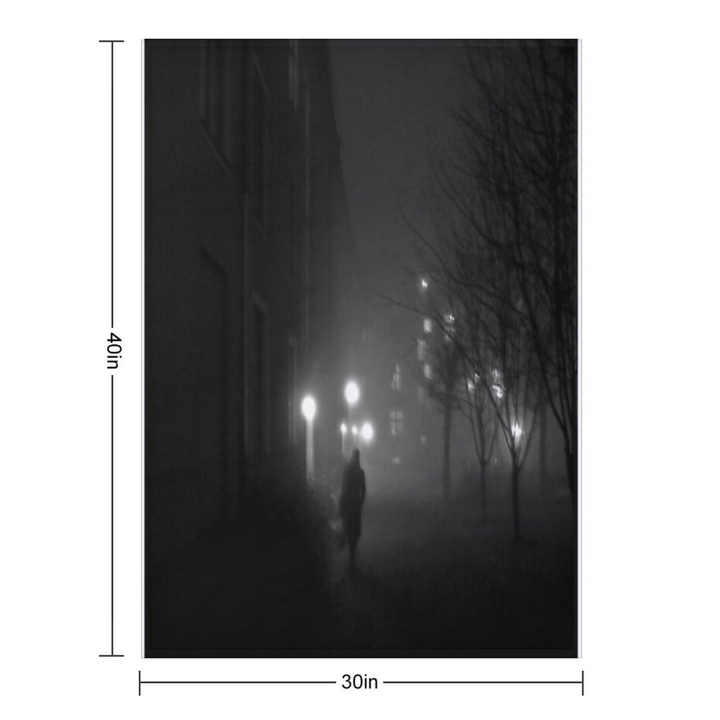 Fog Noir Spy Throw Blanket