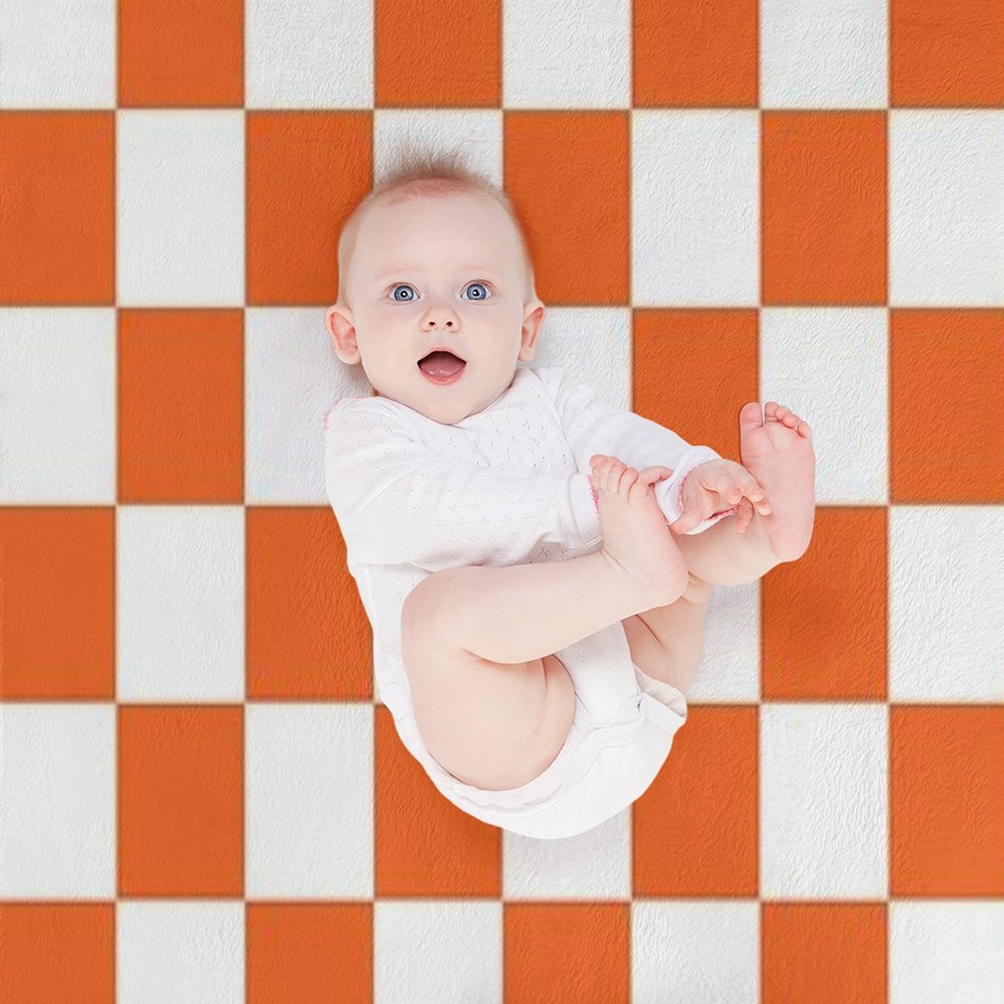 Tennessee Orange And White Checkerboard Throw Blanket