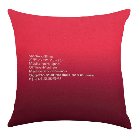 Media Offline Adobe Premiere Pro Linen Throw Pillow Cover