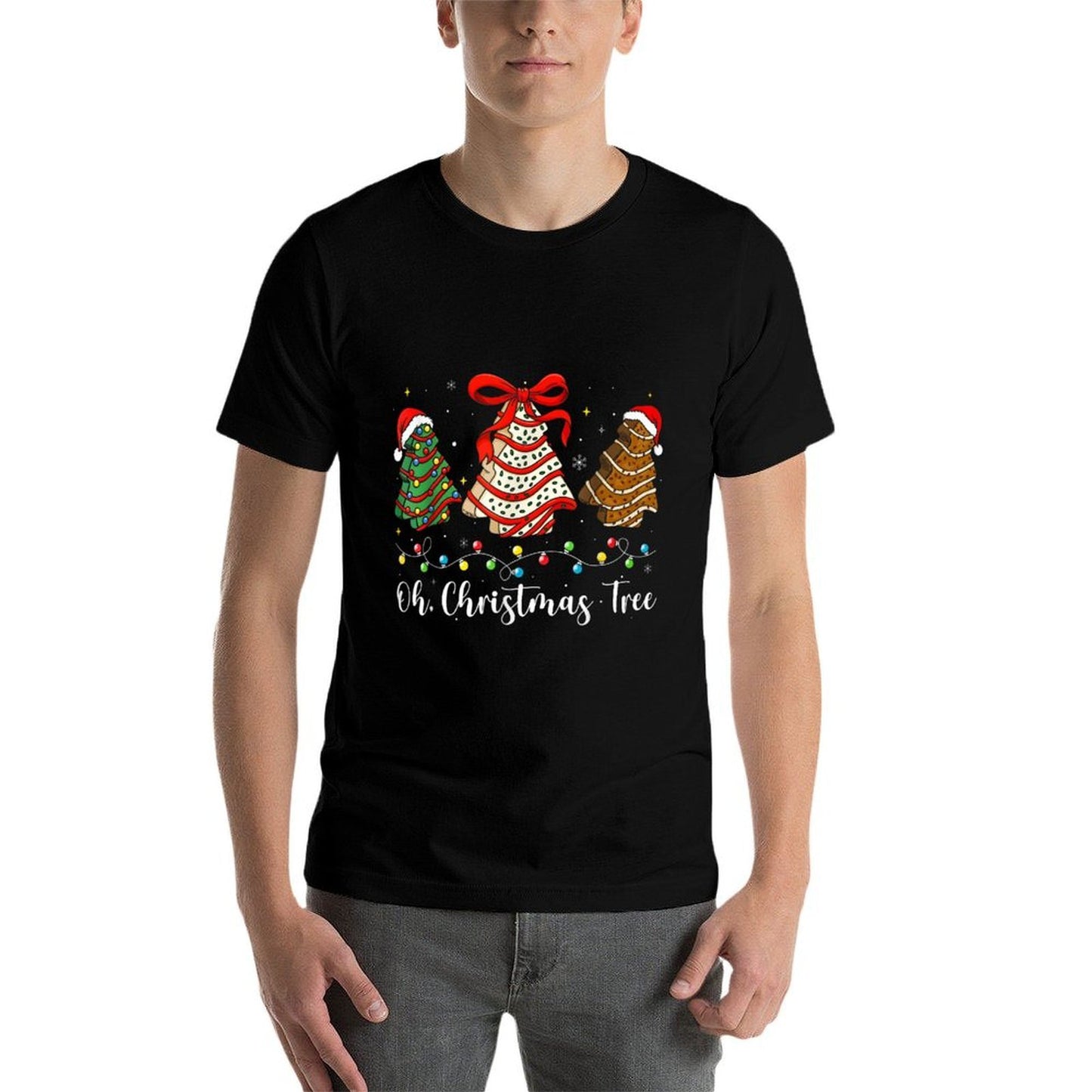 Groovy Oh Christmas Tree Cakes Debbie Becky Jen Cake Lovers  Versatile T-Shirt
