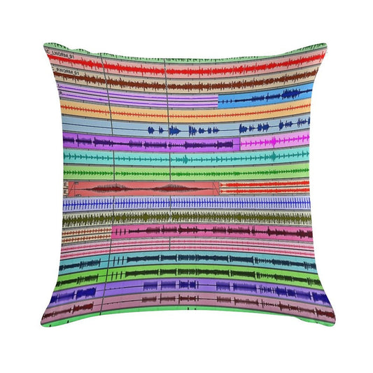 Music Tracks - Producer  Engineer Art Soft Durable Construction Throw Pillow