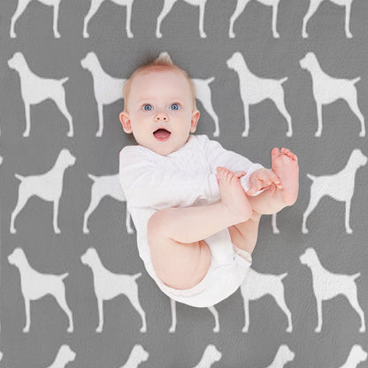 German Shorthaired Pointer Silhouette(s) Throw Blanket