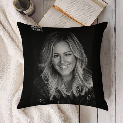 Helene Fischer Linen Throw Pillow Cover
