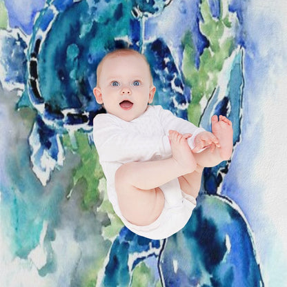 Sea Turtles Turquoise BLue Design Throw Blanket