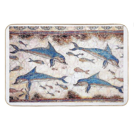 Minoan Dolphins Fresco Bath Mat