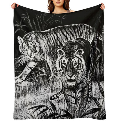 Cobija Del Tigre Mexican Blanket Tiger Meme Throw Blanket