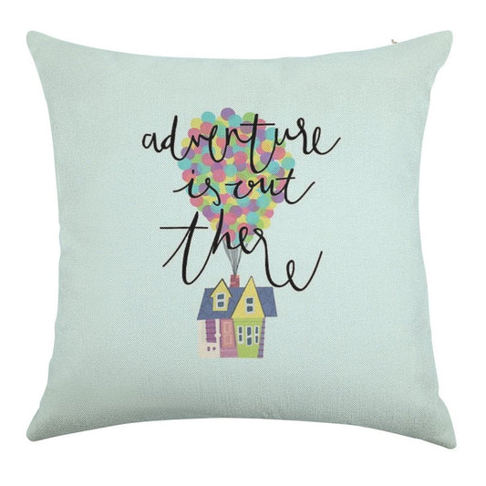 Adventure Is Out There Linen Throw Pillow Cover