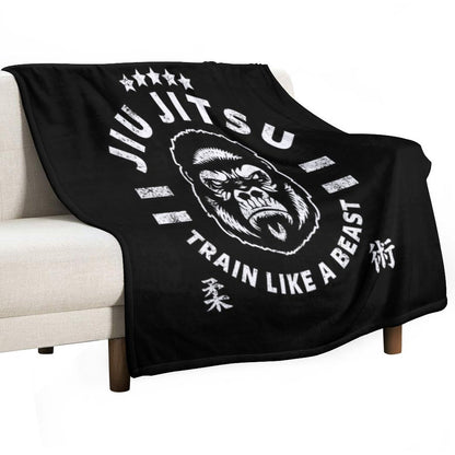 JIU JITSU - TRAIN LIKE A BEAST Throw Blanket