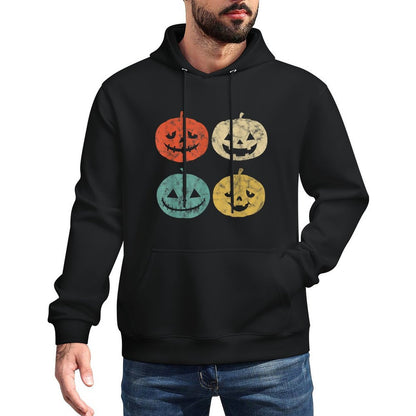 Vintage Pumpkin Retro Jack-O-Lantern Pumpkin Halloween Layering Staple Hoodie