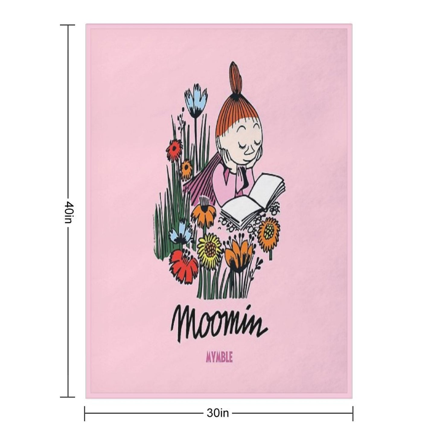 Moomin Mymble Reading Throw Blanket