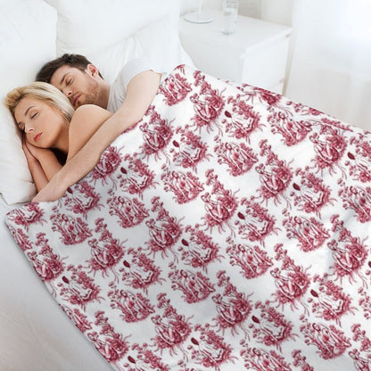 Men Toile Throw Blanket