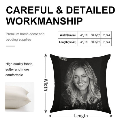 Helene Fischer Linen Throw Pillow Cover