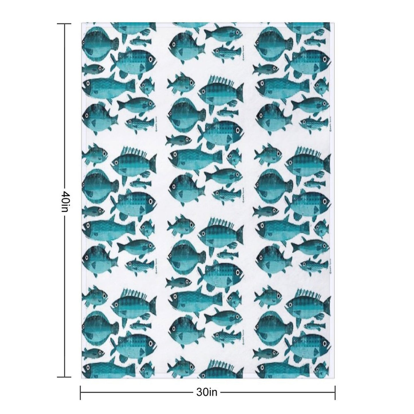 Ten Fish Throw Blanket