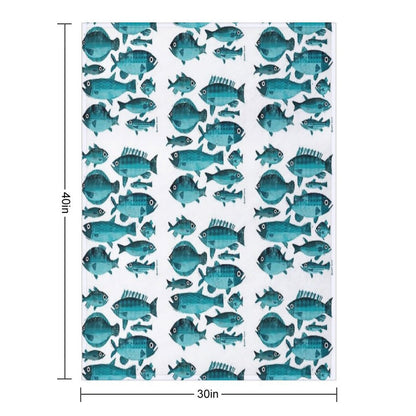 Ten Fish Throw Blanket