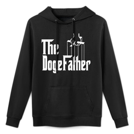 The DogeFather DogeCoin Crypto Moon Doge Father Medium-Weight Fabric Hoodie