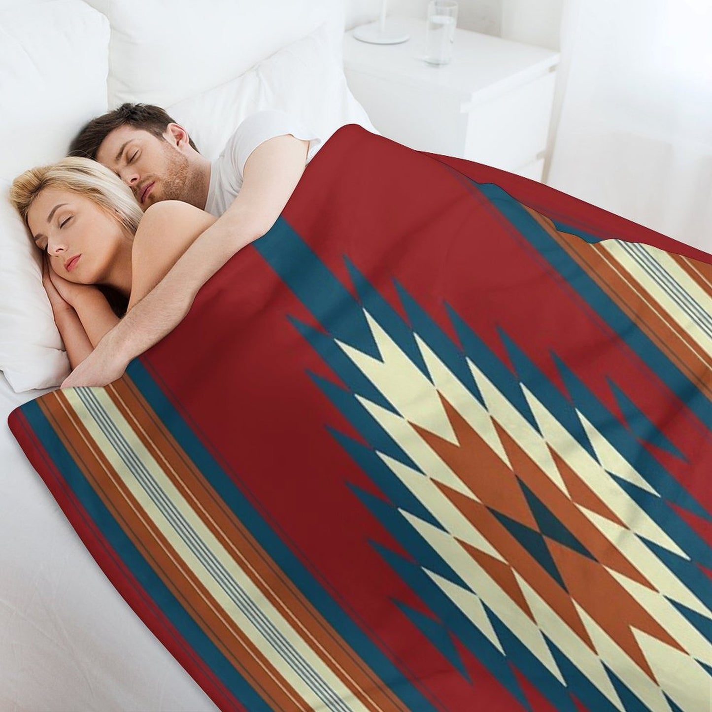 Southwestern Red Throw Blanket