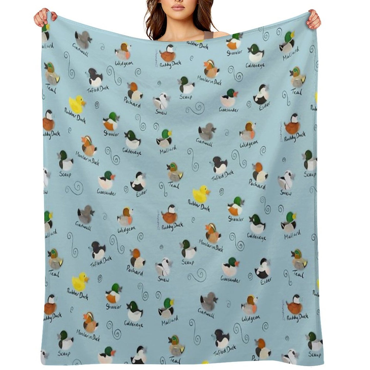 British Ducks Pattern Throw Blanket