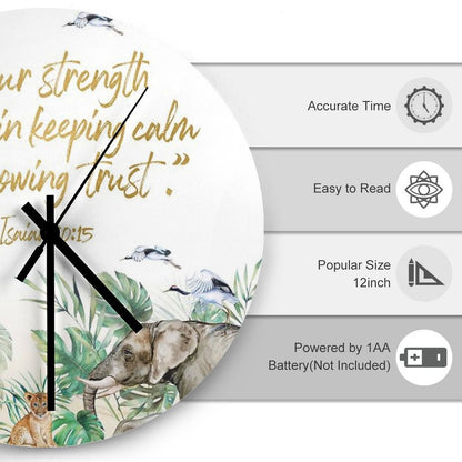 2021 YEARTEXT JUNGLE Wall Clock