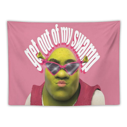 Shrek Funny Get Out of My Swamp Tapestry