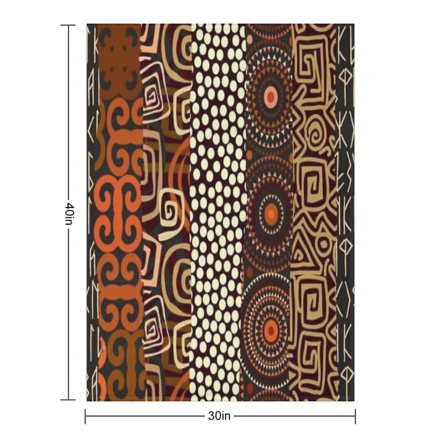 African Ethnic Pattern Throw Blanket
