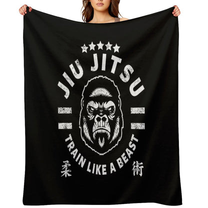 JIU JITSU - TRAIN LIKE A BEAST Throw Blanket