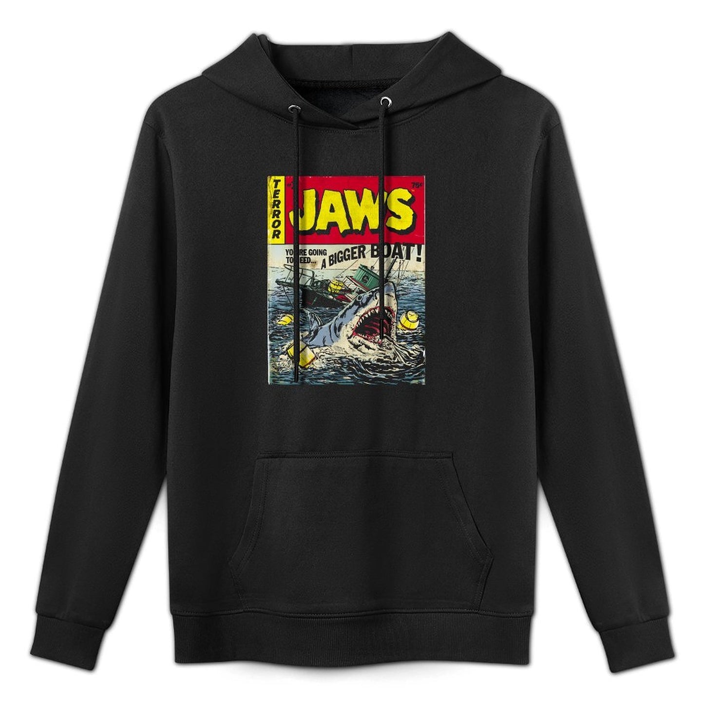 Jaws Pulp Attack Comic Cover Durable Construction Hoodie