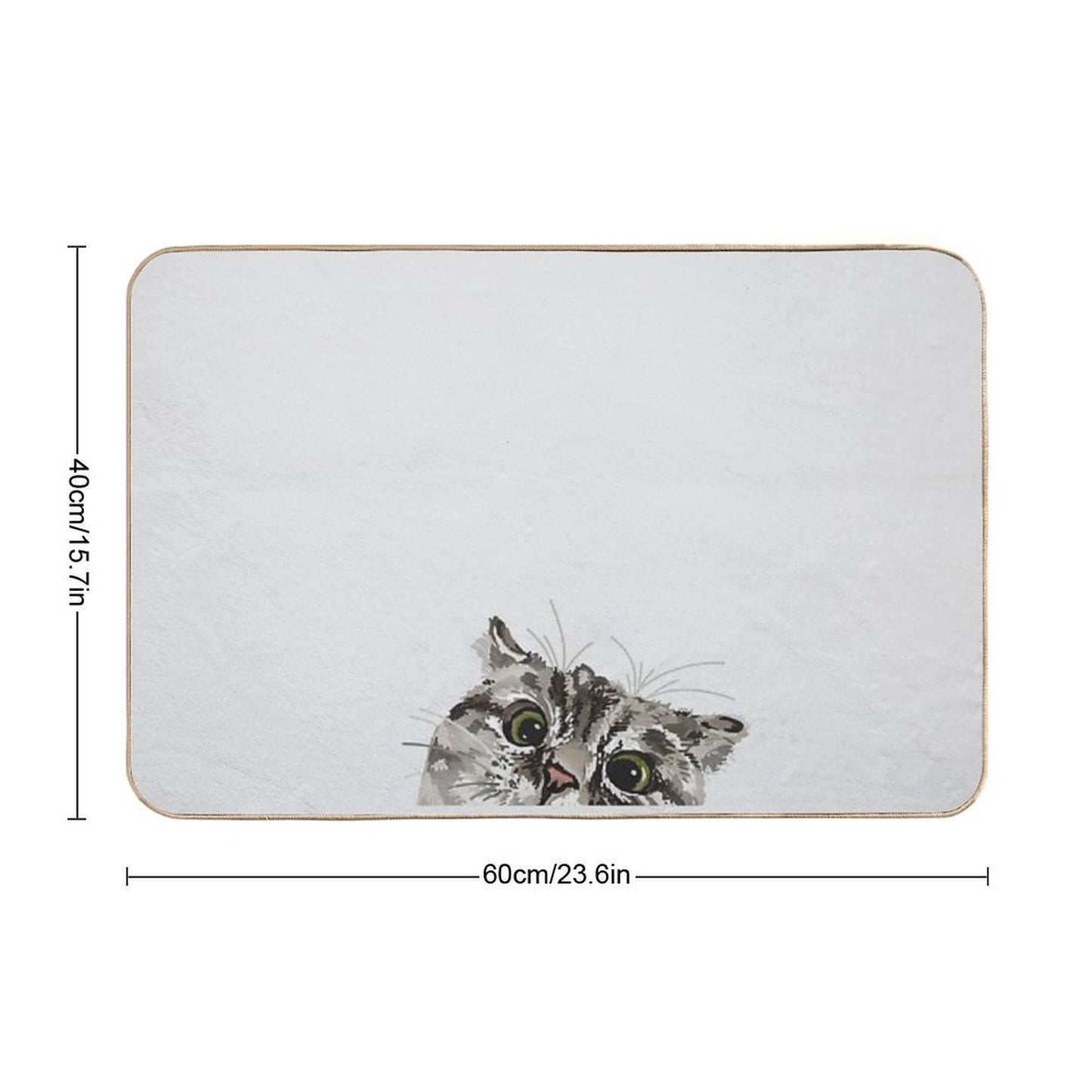 Peeking Tabby Bath Mat