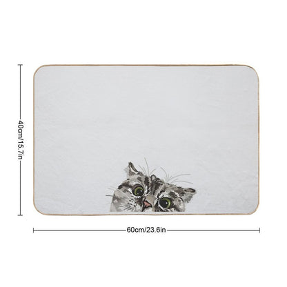 Peeking Tabby Bath Mat