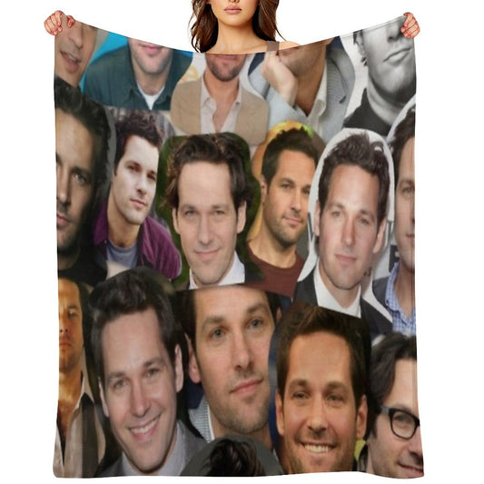 Paul Rudd Collage Throw Blanket