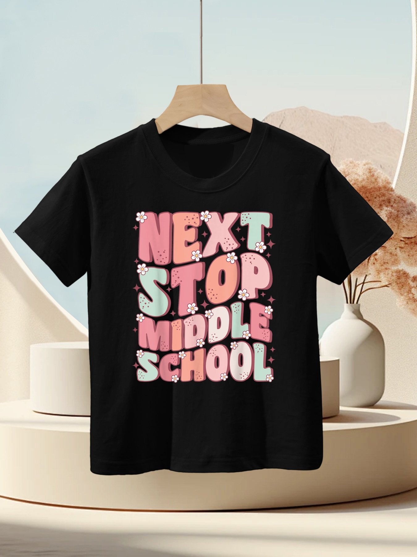 Next Stop Middle School Groovy Elementary School Graduation Kids T-Shirt