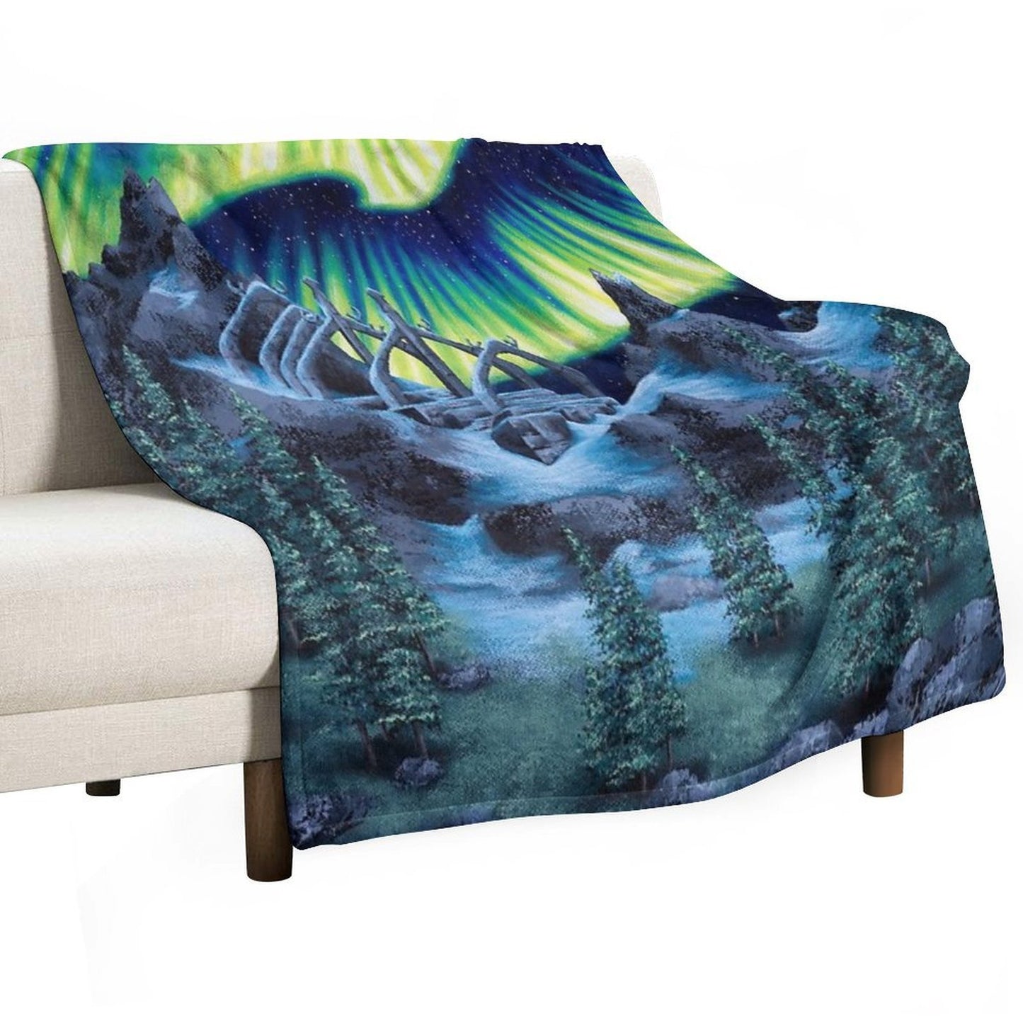 Barrow Lights Throw Blanket