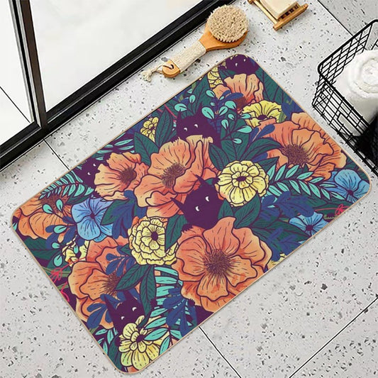 Wild Flowers  Eco-Friendly Bath Mat