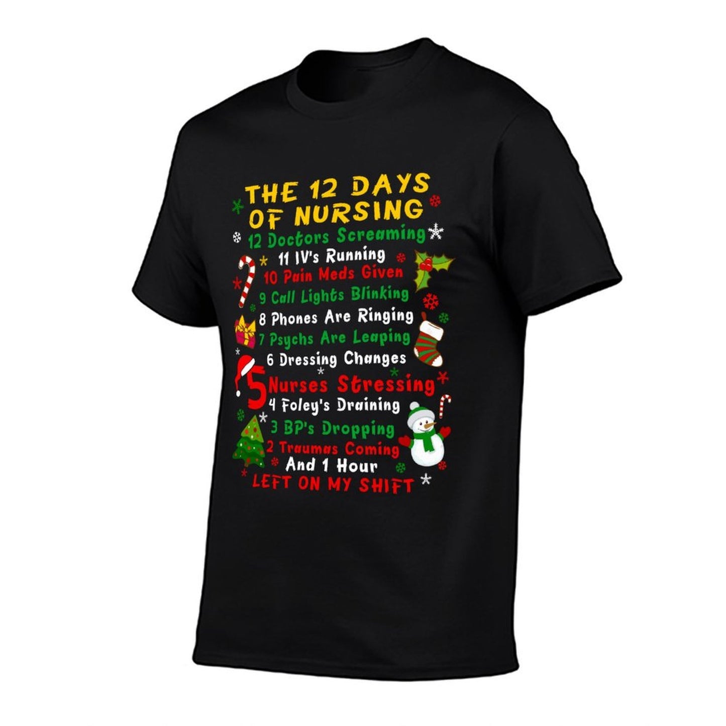 Nurse Christmas Funny 12 Day Nursing  Soft T-Shirt