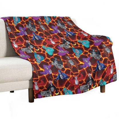 Gorilla Tag Lava Monke Party Throw Blanket